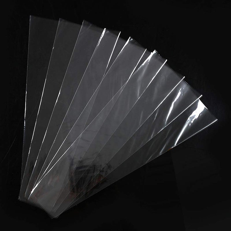 lasenersm 200 Pieces Transparent Flower Bouquet Bag Plastic Bags Flower Bouquet Sleeve Clear Cellophane Bags Rose Packaging Bags Height 15" Upper Width 5.9" Bottom Width 1.57" - Image 5